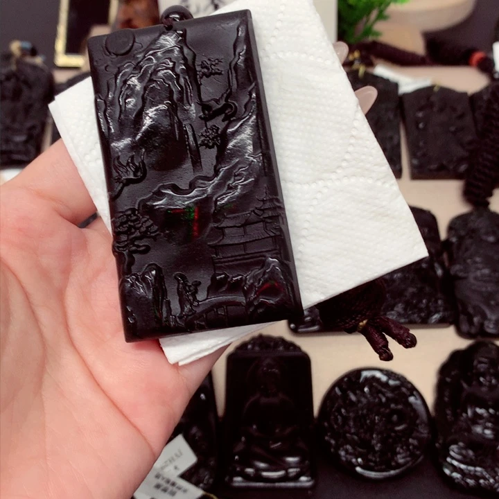 天然a货钢琴黑挂件