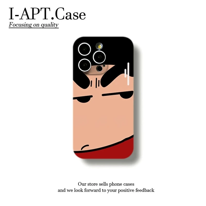 皱眉斜眼小新表情菲林软壳适用iPhone苹果16手机壳华为oppo小米vi