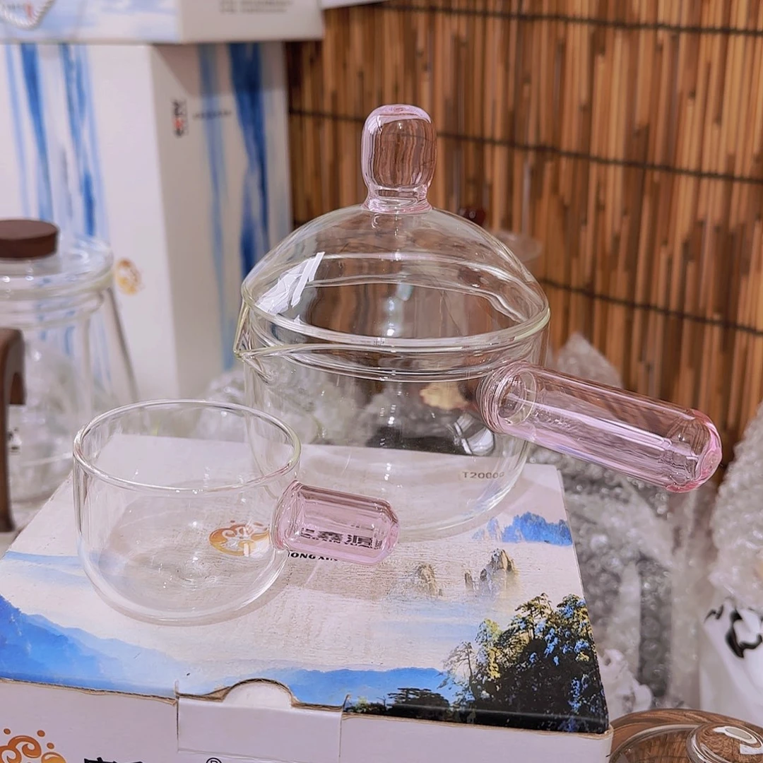 高硼硅玻璃茶水分离款瑕疵物侧把