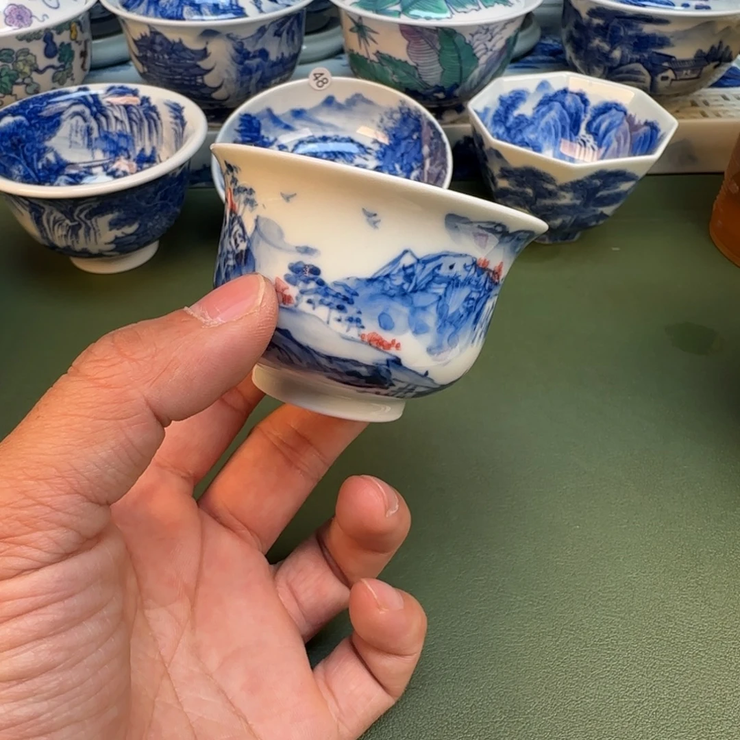 纯手工纯手绘茶具石头75