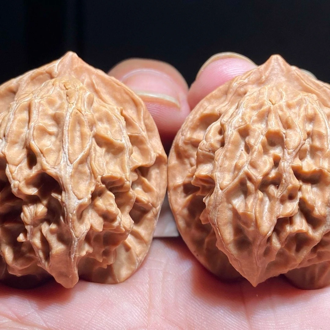 小手盘玩公子核桃玩帽核手麻核桃把玩原色捻盘山捻盘核桃文玩卡36