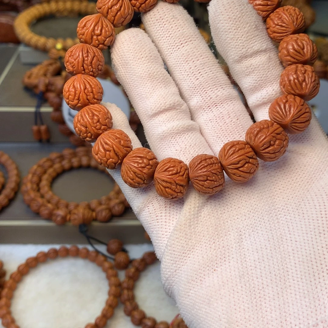 桃核手串秦岭龙纹