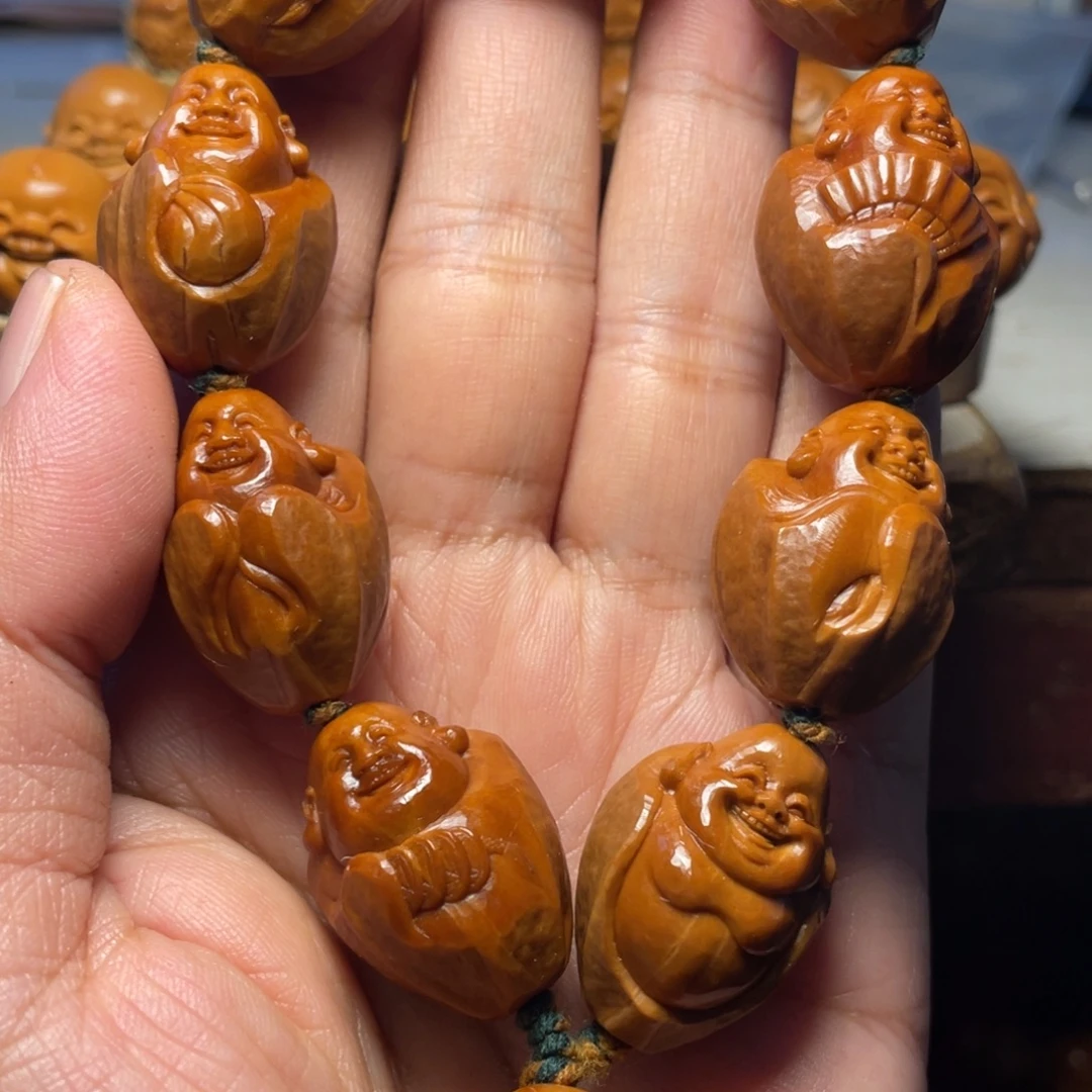 橄榄核手串/手链2.0客户回血铁核包衣弥勒