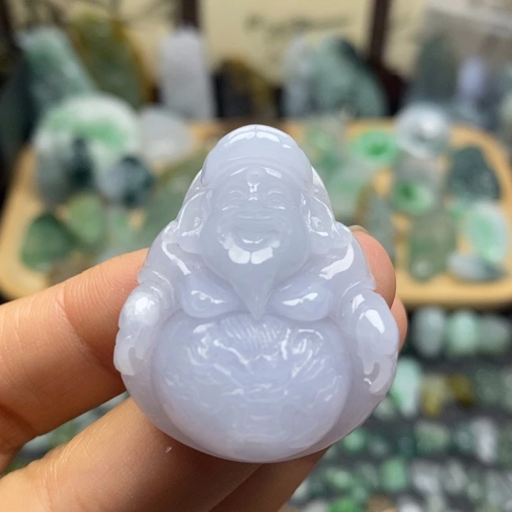 翡翠未镶嵌颈饰财爷爷