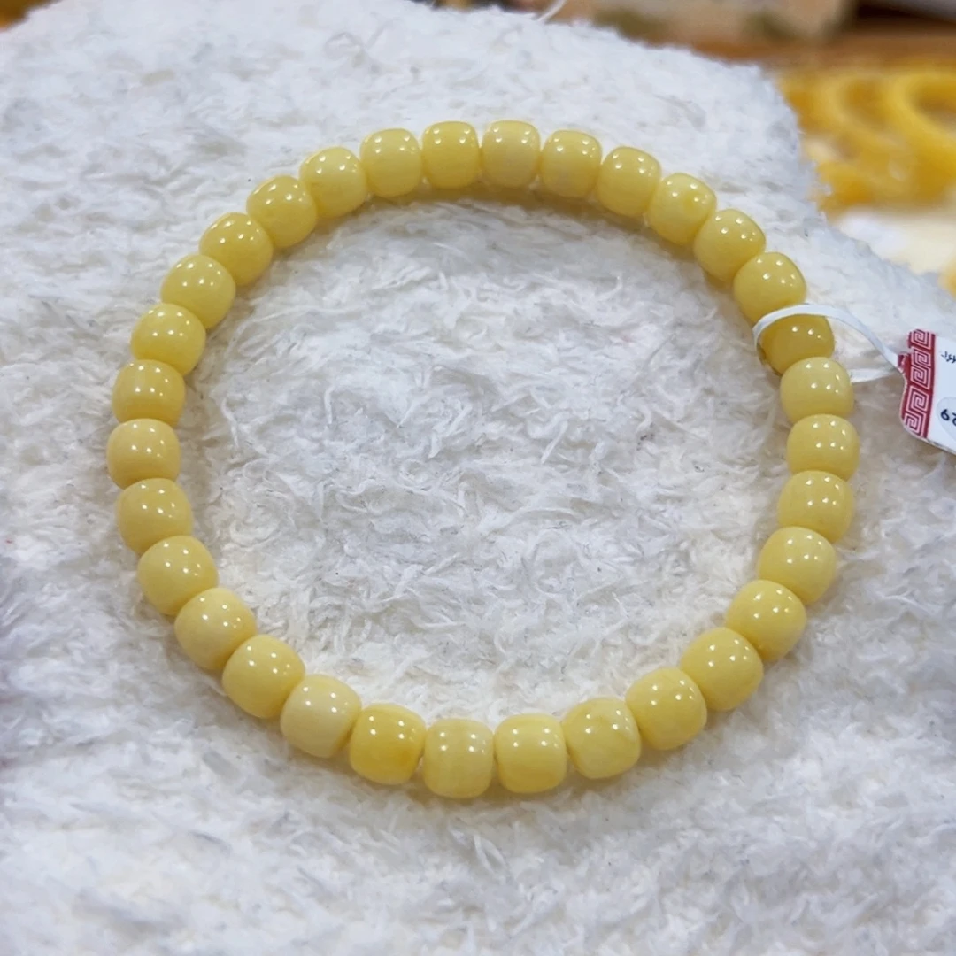 未镶嵌蜜蜡手链6.5m浓蜡顺色手串