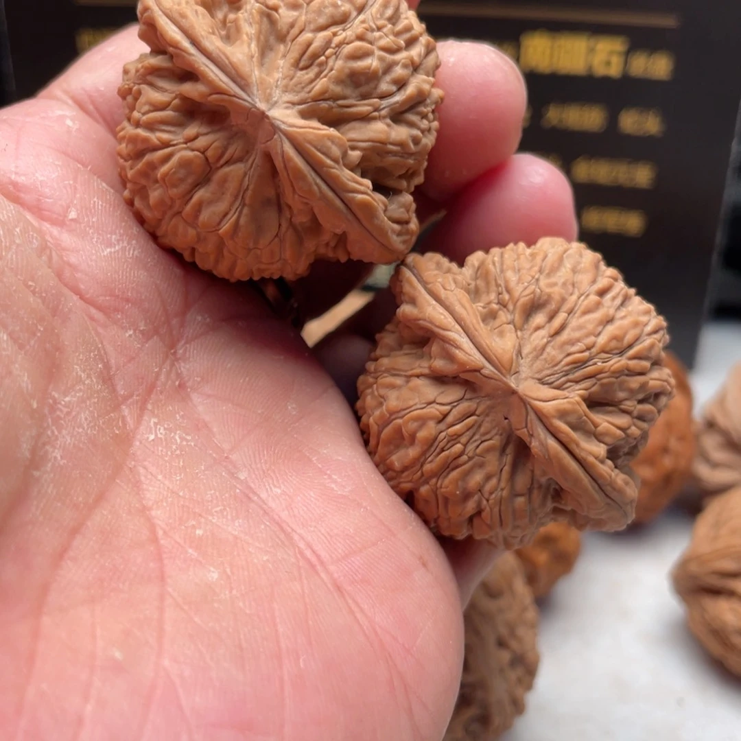 文玩核桃把件“****”41尺全品闷白