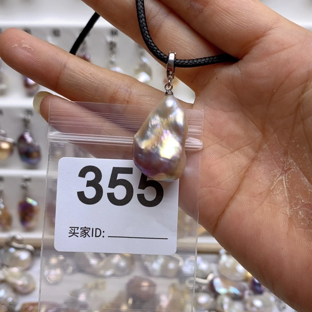 淡水珍珠颈饰银S925镶嵌背**a355