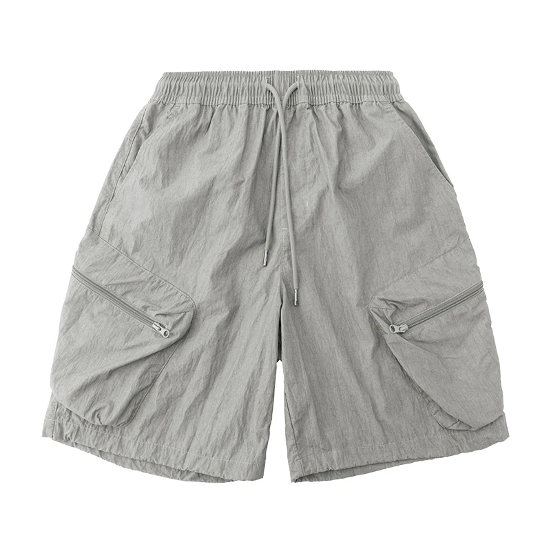 BENPANDA夏季水洗休闲短裤男潮牌日系松紧腰宽松大口袋运动五分裤