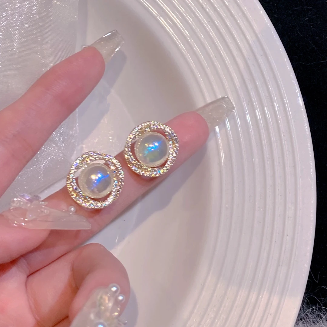 铜合金耳饰 「心动告白」人鱼姬珠珠耳饰气质耳环百搭耳饰F2153