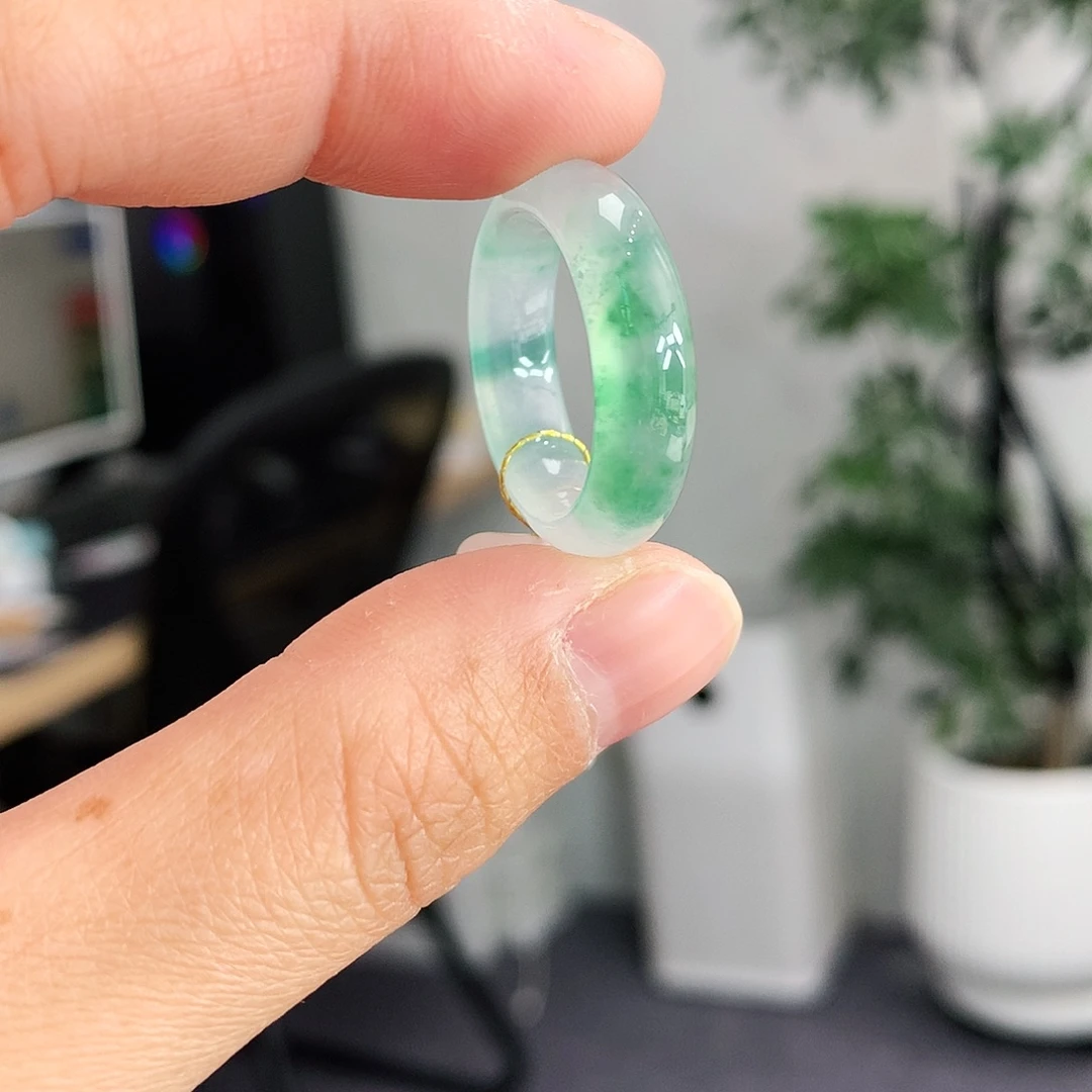 翡翠未镶嵌戒指13-14号