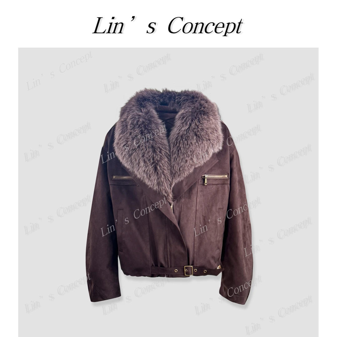 【Lin's concept】{贵仪}高端定制款毛领式羽绒服DL2406744