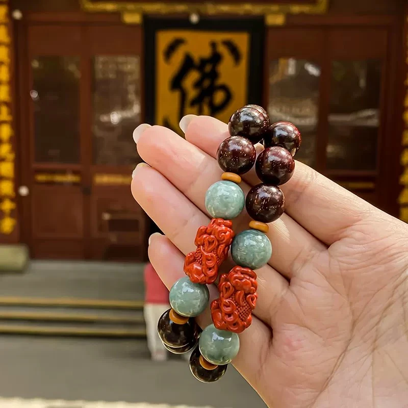 红色貔裘单圈手串-无盒装-8692