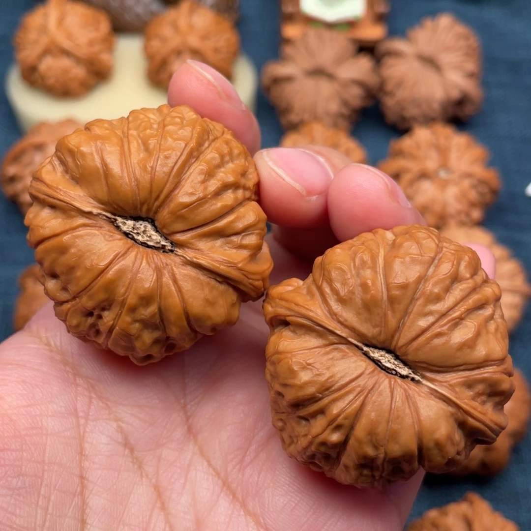 把件文玩核桃44精品南瓜墩