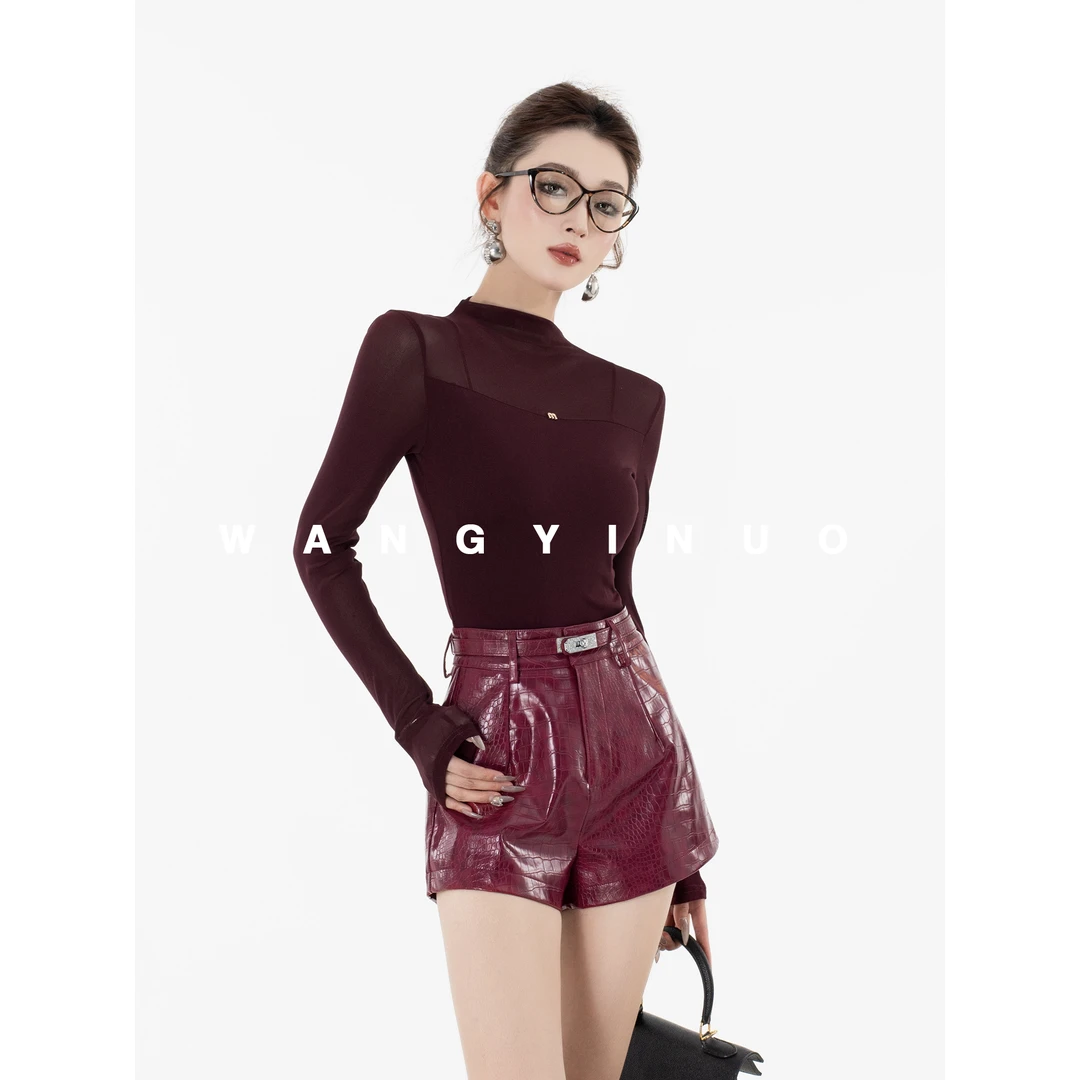 MD·依诺【叠穿神器】2024早秋流浪丹宁洋气时尚百搭打底显瘦上衣