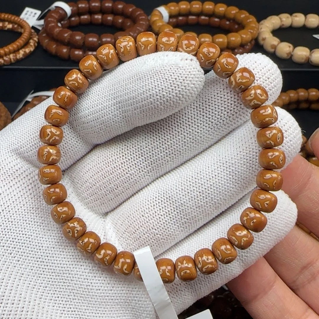 紫金鼠手串7.3mm实心鬼脸