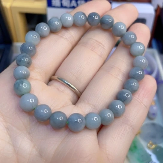 翡翠未镶嵌颈饰乌鸡手串卡7