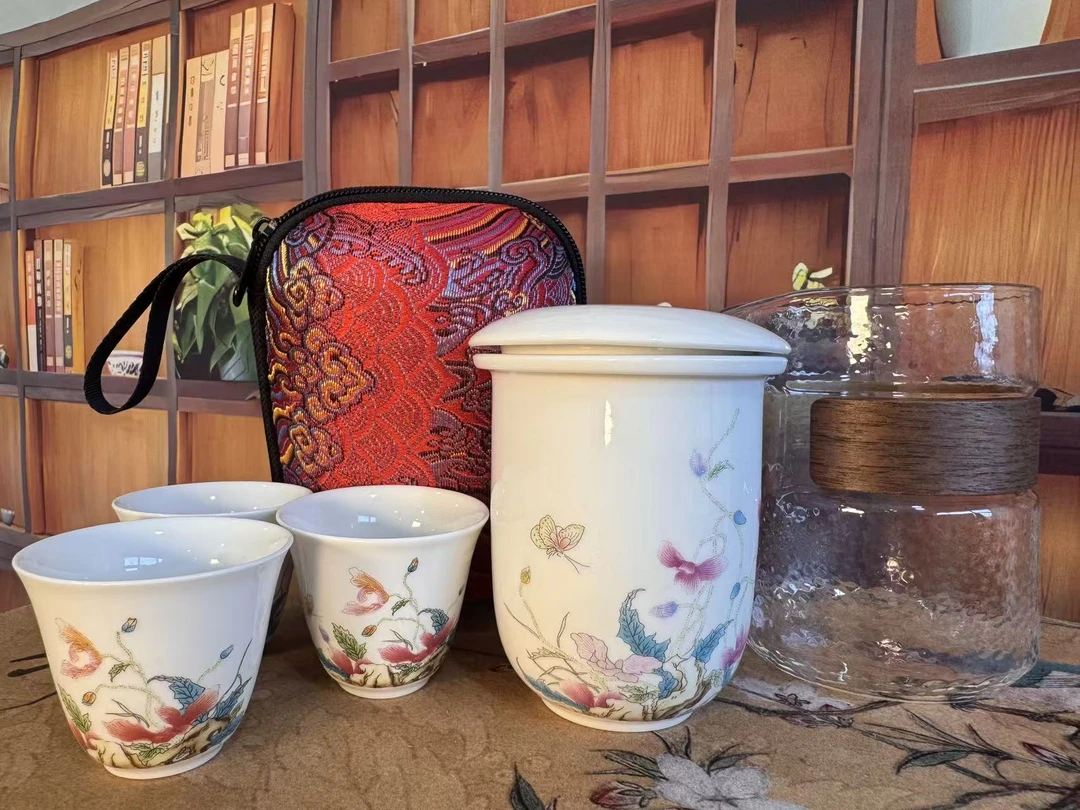 繁花似锦户外便携泡2001茶具