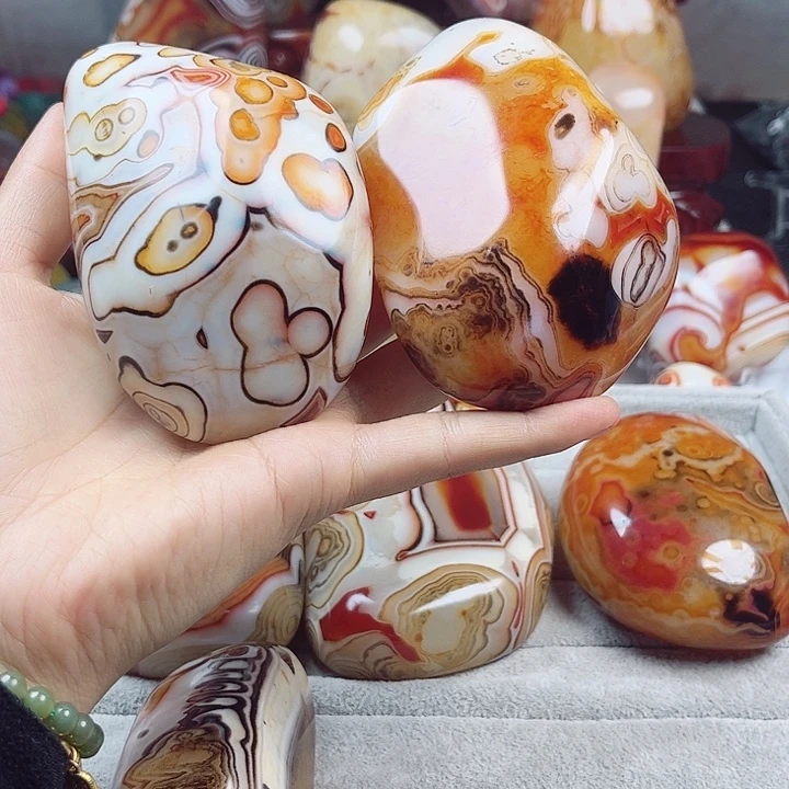 没***啥玛瑙/玉髓未镶嵌耳饰