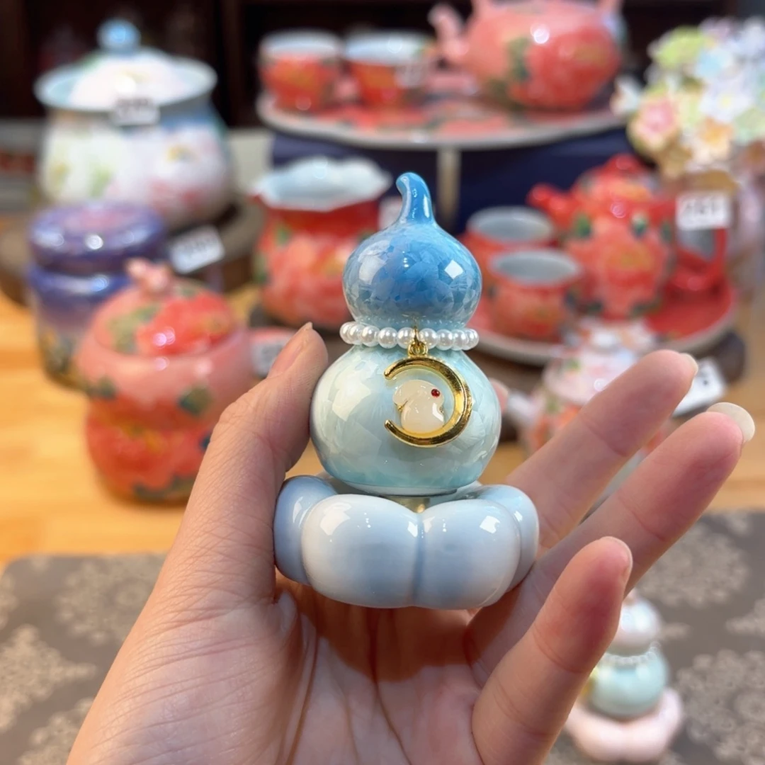 嘟***景德镇手绘高温釉下彩陶瓷茶具