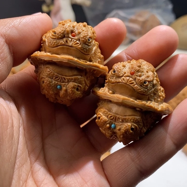 安***阳把件文玩核桃纯手工雕刻文玩核桃