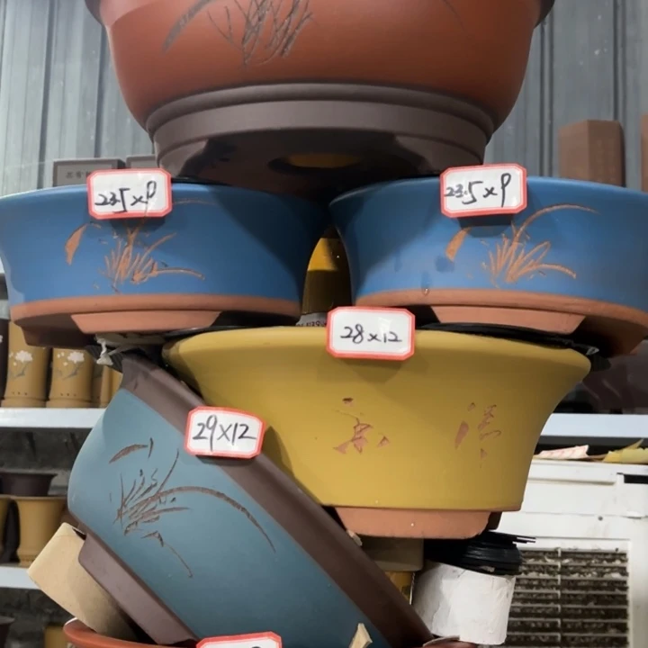 紫砂花盆100-6。