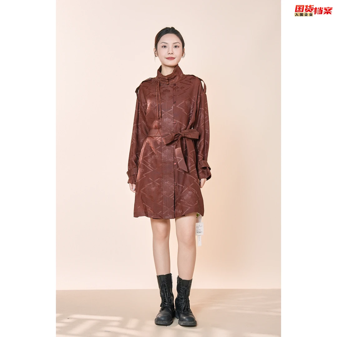 【万象有衣】唐绫纹-原创设计师款中式短风衣-6788