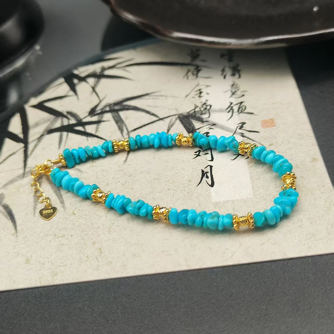 【老王好物优选】天然绿松925银美松随行手链多样性发一D24929002