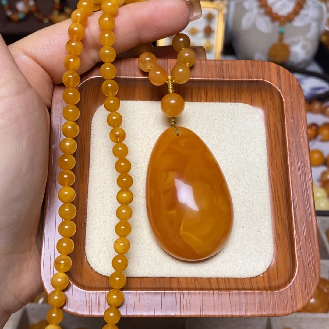 【闪购商品】蜜蜡颈饰未镶嵌一**悔项链