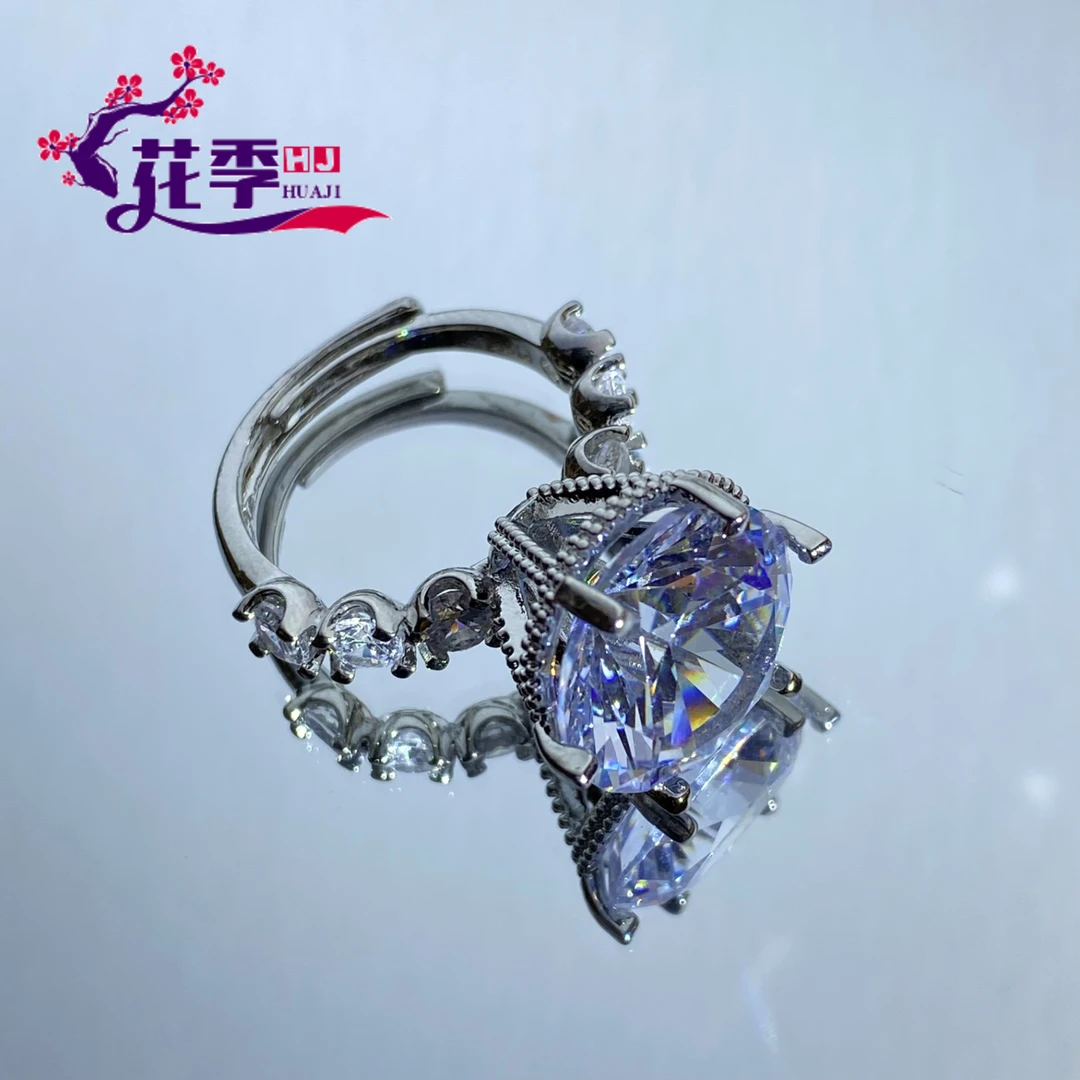 【花季】 原创炫彩大白白强荧光戒指M251