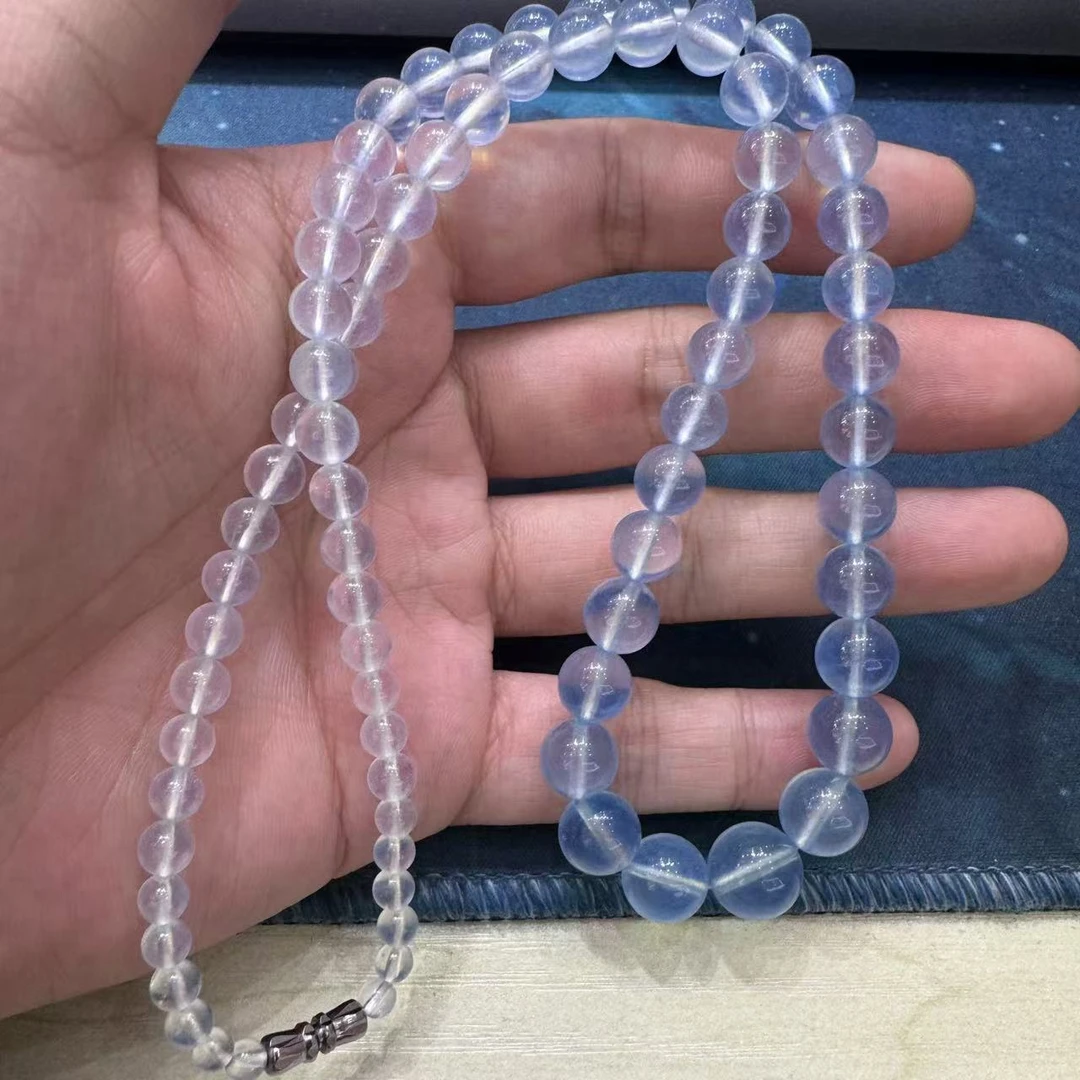 【SG】渐变天空蓝轻奢时尚塔链毛衣链