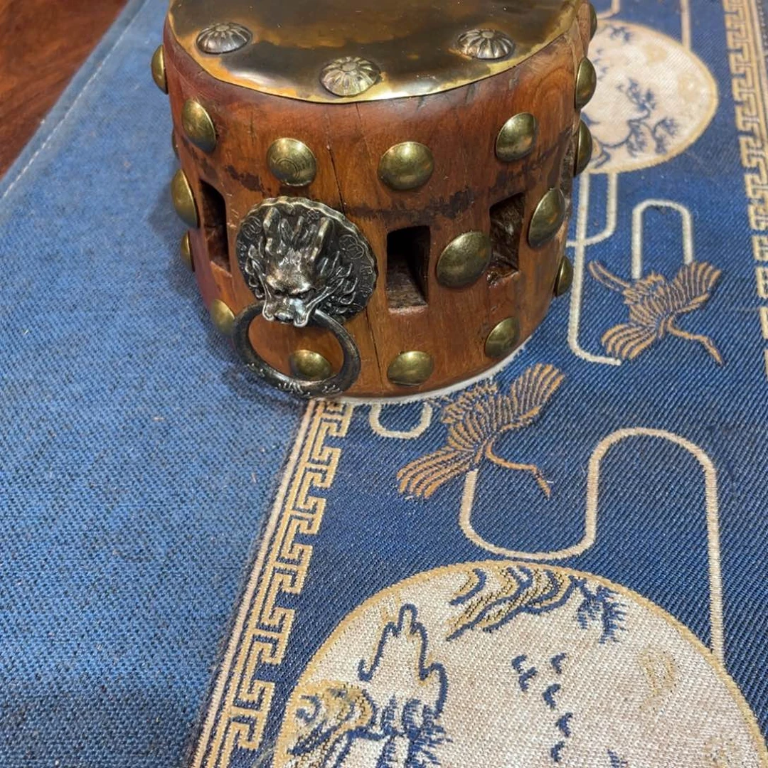 明***心榆木老榆木圆形壶承