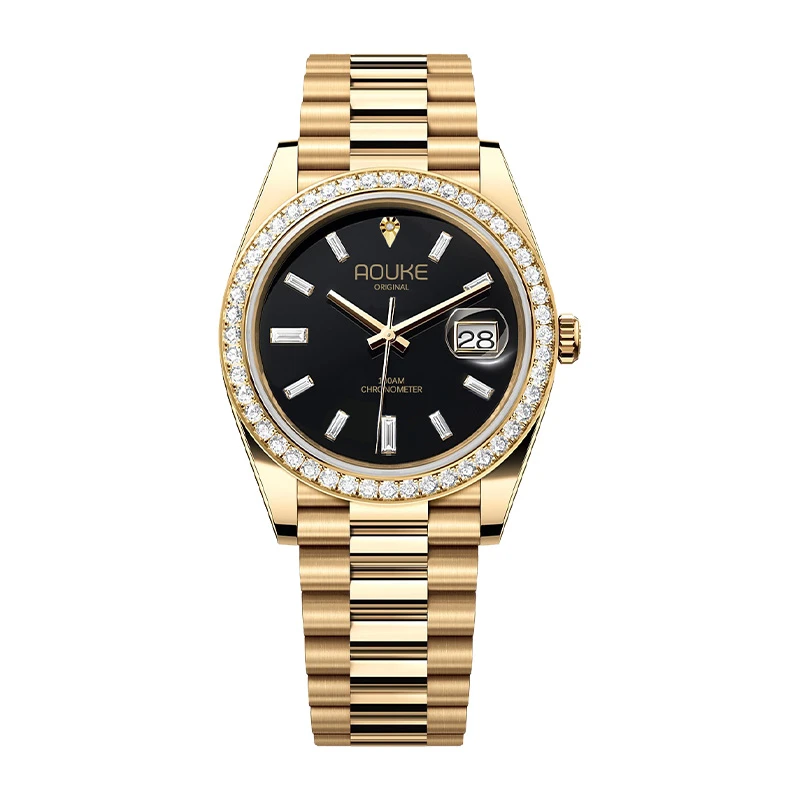 AOUKE/奥刻经典黑冰糖系列高档时尚百搭腕表kk064