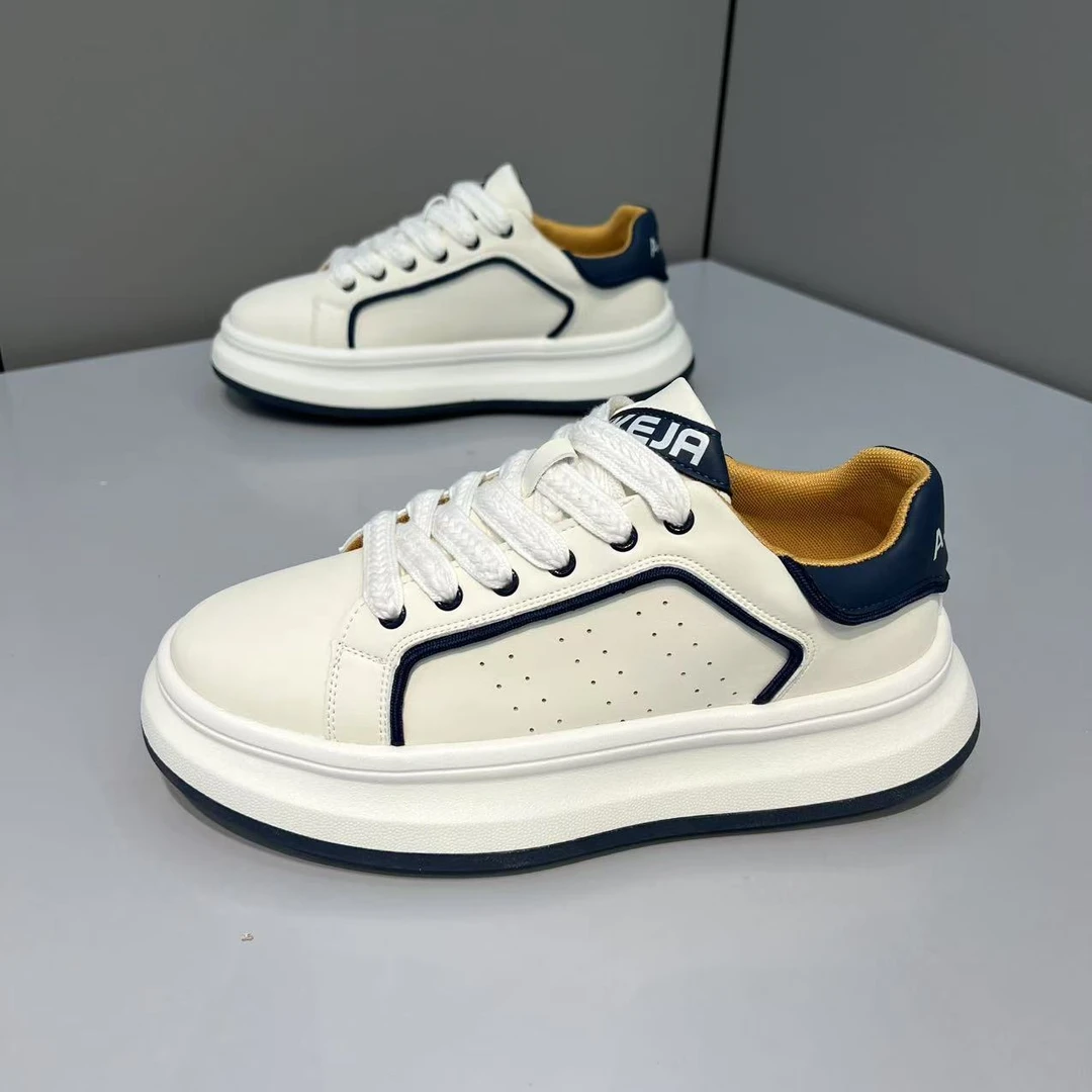 2025秋季新款时尚百搭舒适软底增高潮流透气休闲男鞋（皮鞋码）