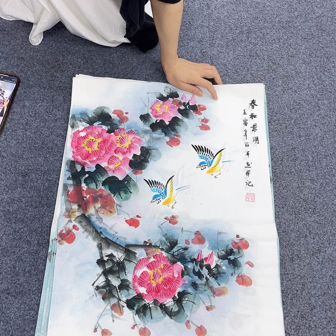国画作品小姐姐放漏…
