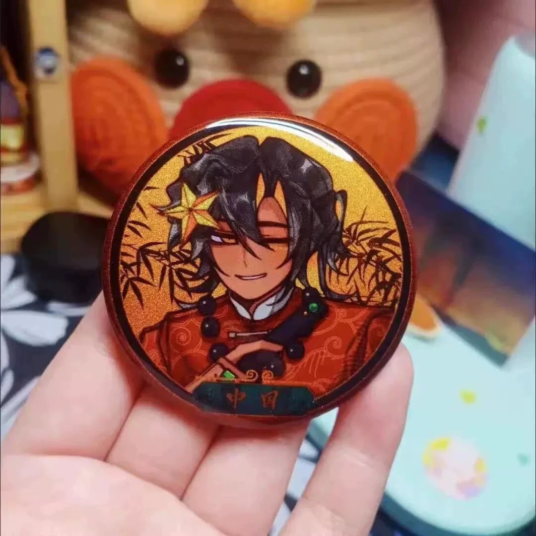 CH国拟五常瓷竹影国风吧唧徽章countryhumans自制谷子挂件同人