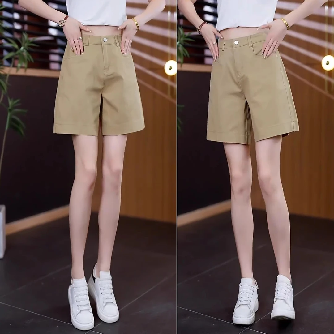西装五分裤女夏薄款外穿a字裤2025新款宽松中裤夏季女款短裤裤子