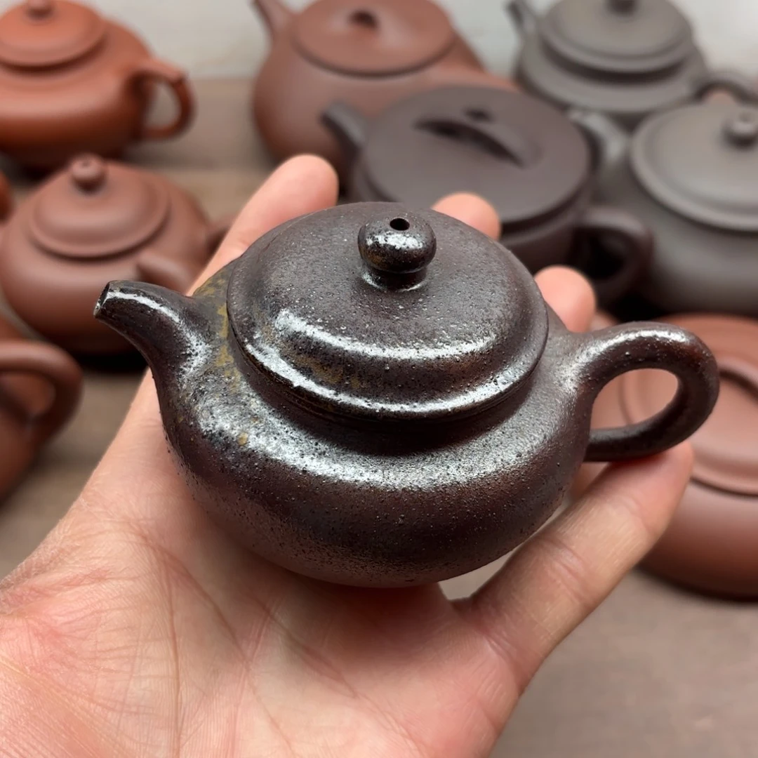 紫砂茶壶天青泥柴烧仿古容量120毫升