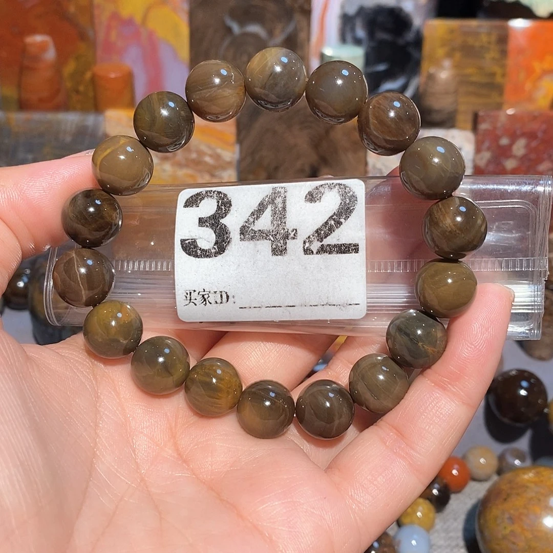 未镶嵌天然北票硅化玉手串卡12硅化玉