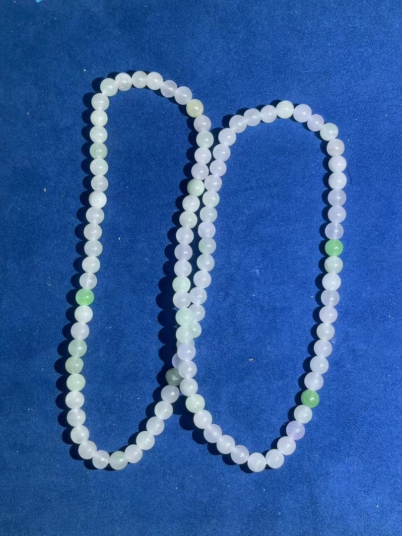 a2666白绿色珠珠项链