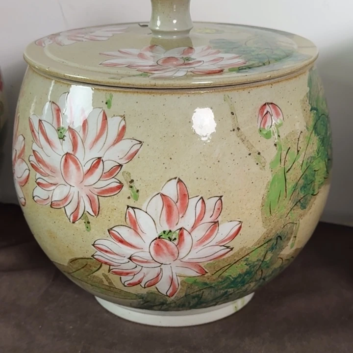 雨***花大罐景德镇高温陶瓷8888