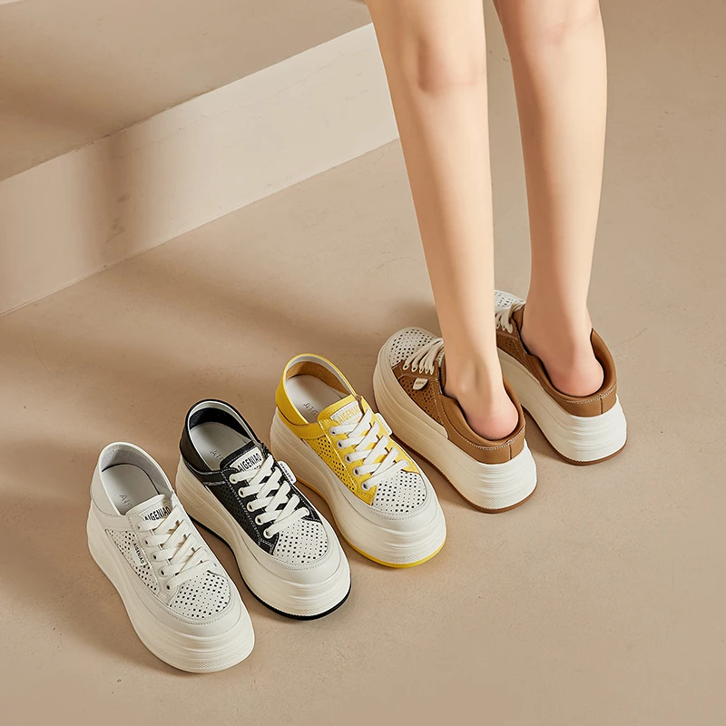 【9公分】软底两穿小白鞋女2025春季新款时尚百搭休闲鞋运动板鞋
