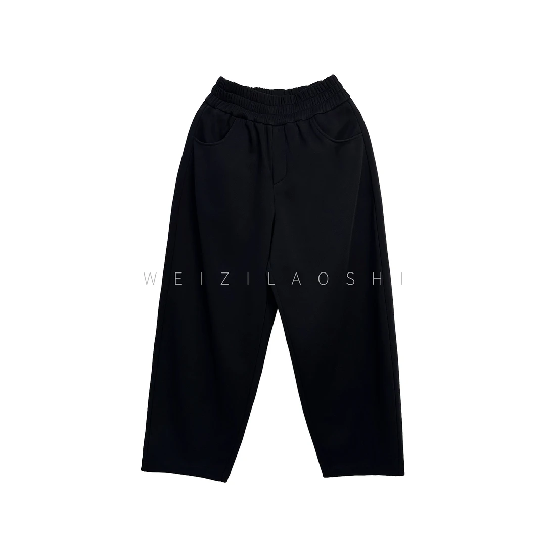 【星星】2025极简慵懒风松紧腰摇粒绒休闲弯刀裤高级百搭43P199