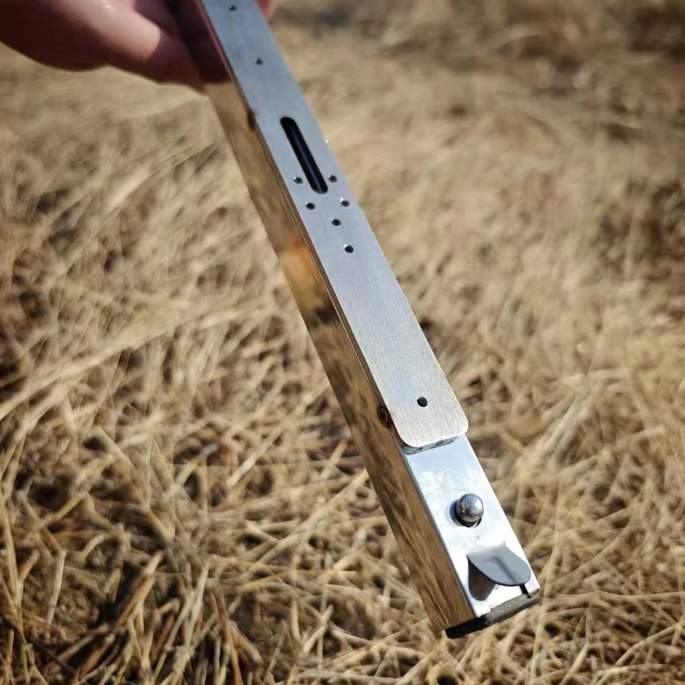 不锈钢滑杆加厚加强无缝伸缩上拉式抄网杆