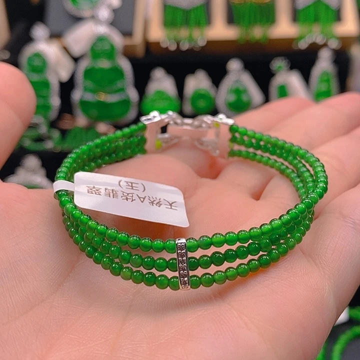 翡翠未镶嵌手链5866688