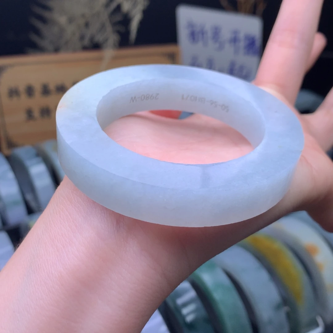 定制翡翠未镶嵌手镯定制不退不换