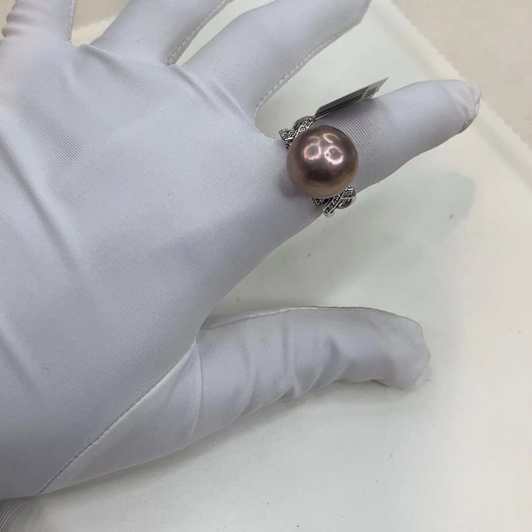 合金淡水珍珠耳饰