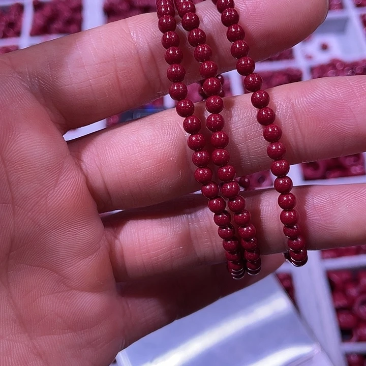 含辰砂工艺品紫金砂4毫米3圈手链