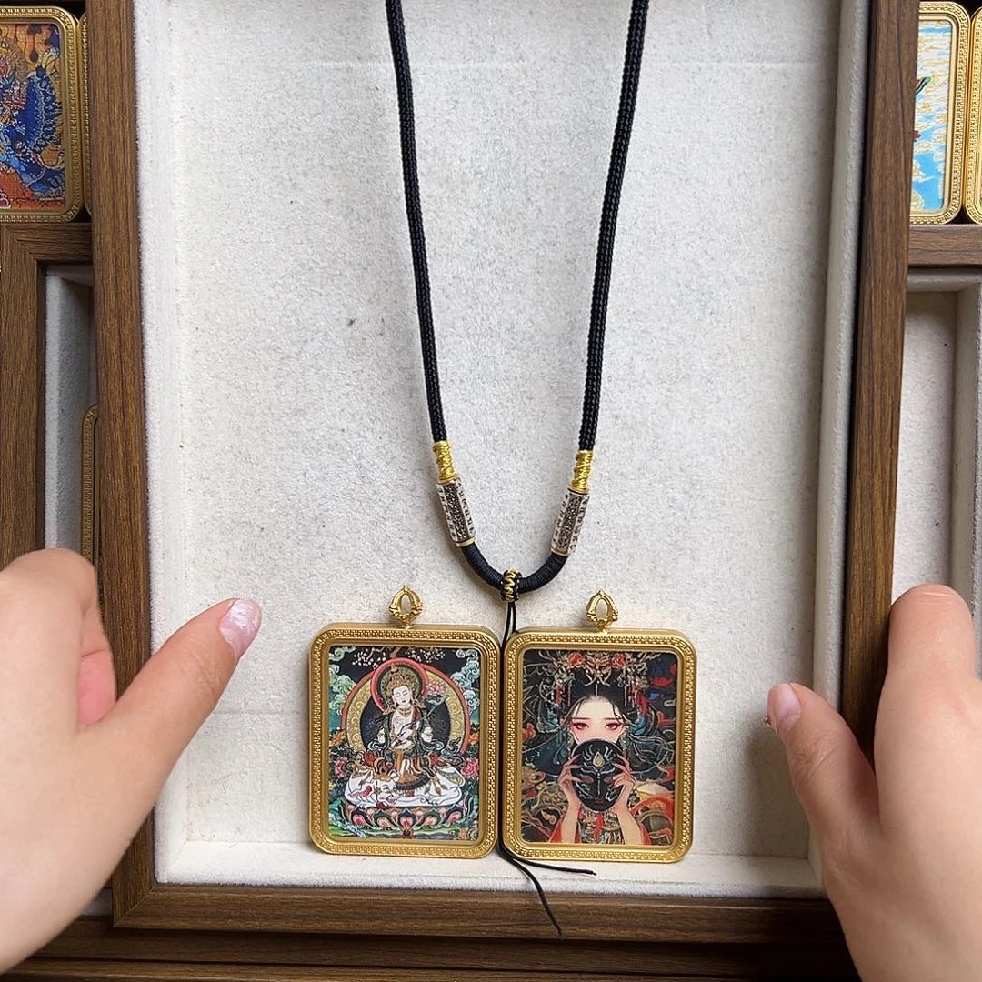 涵***嘟吊坠双面普贤扎基