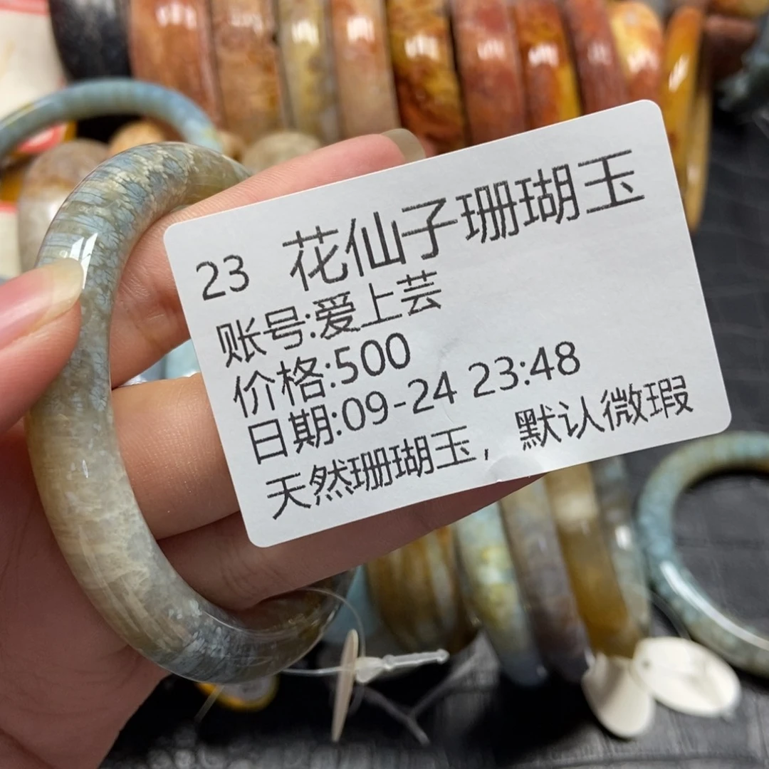 爱***芸未镶嵌硅化珊瑚（珊瑚玉）珠宝半成品23