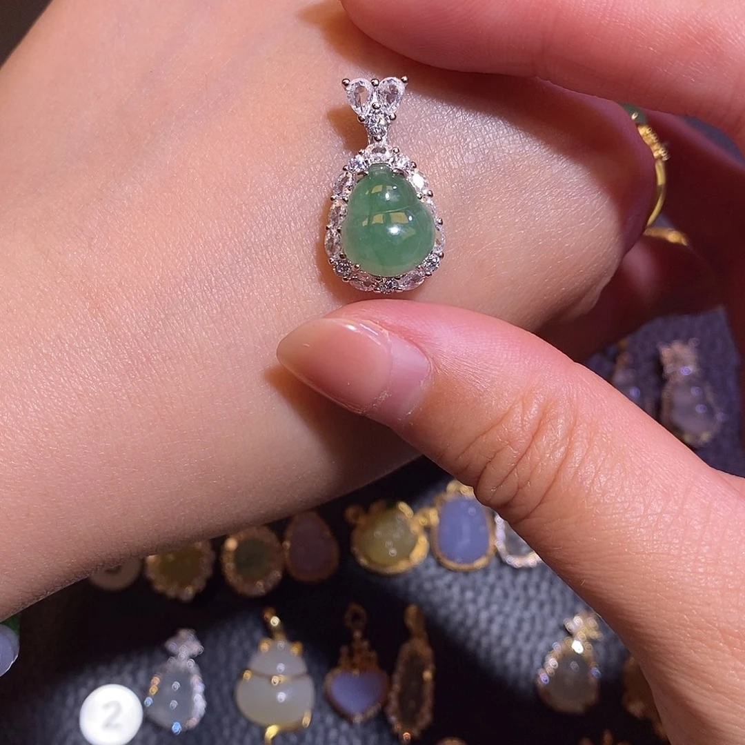 翡翠银S925镶嵌项链